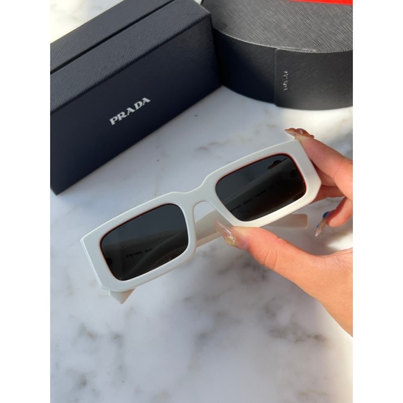 NEW Prada PR06YS Sunglasses in Talc White - Picture 3 of 7